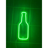 Placa Luminosa Neon Led Garrafa De Cerveja 12x33