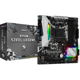 Placa Mãe Asrock B450m Steel Legend Preto