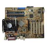 Placa mãe Asus C 4 Slots Pci Interface Ide Pc Antigo Retrô