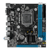 Placa mãe Lga 1150 2x Ddr3 M 2 Nvme Micro atx Usb 3 0 Hdmi Cor Preto E Azul