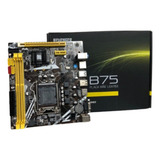 Placa Mãe Lga 1155 B75 Ddr3 Hdmi dvi vga Até 16gb Cor Preto