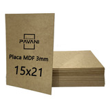 Placa Mdf Crú 3mm 15x21 a5 30 Unid P Decoração Artesanato