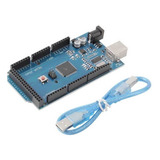 Placa Mega R3 Ch340g Com Cabo Usb Compatível Com Arduino 