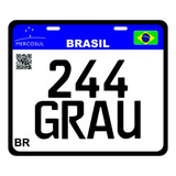 Placa Mercosul Decorativa 244 Para Motos E Bicicletas