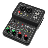 Placa Mesa De Som Mixer Interface Audio 2 Canais Bluetooth