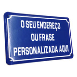 Placa Metal Nome Rua