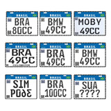 Placa Mobilete Motorisada Ciclomotor 49cc 80cc 100cc 17x13