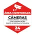 Placa Monitoramento 24 Horas Por Câmeras De Segurança 32x28