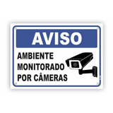 Placa Monitoramento Por Câmera De Segurança Cftv Pvc 17x24cm