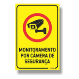 Placa Monitoramento Por Câmera De Segurança Pvc 1mm 20x30cm