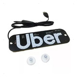 Placa Motorista De Aplicativo Uber Em Led Branco