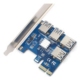 Placa Multiplicadora Pcie Para Cabo Riser 1x4 Usb