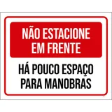 Placa Nao Estacione Frente