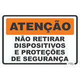 Placa Não Retirar Dispositivos E Proteções De Segurança
