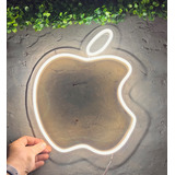 Placa Neon Led Apple Decoração Loja Assistência 36cm