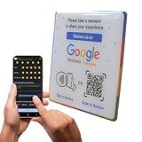 Placa Nfc Tag Google Review - Aumente O Feedback Do Cliente Com Qr De Toque E Digitalização - Sem Aplicativo, Sem Assinatura - Funciona Em Iphone E Android (quadrado - 10 Cm)