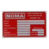 Placa Noma Plaqueta Caminhao