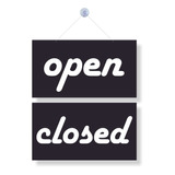 Placa Open Closed Aberto