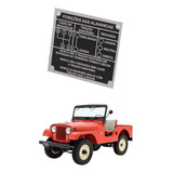 Placa Painel 4 M Preta Jeep Ford Willys Cambio Chevette