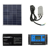 Placa Painel 50w 55w 60w bomba 17w 12v bateria controlador