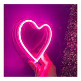 Placa Painel Luminoso Coração Led Neon