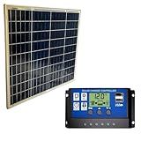 Placa Painel Solar Fotovoltaica 60w Watts - Controlador 30a