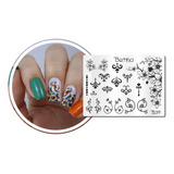 Placa Para Carimbos Decoração De Unhas B39 Arabesco Flores