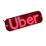 Placa Para Carro Led Letreiro Motorista De Aplicativo Uber