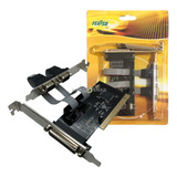 Placa Pci 2 Seriais 1 Paralela Feasso Com Low Profile Jpp 02