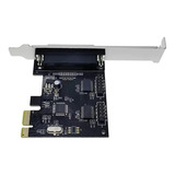 Placa Pci e Express X1 2x Portas Serial Db9 Rs232 1 Paralela