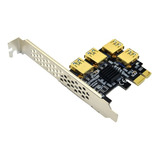 Placa Pci e Multiplicadora Para Cabo Riser 1x4 Mineração