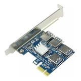 Placa Pci e Multiplicadora Para Cabo Riser 1x4 Nova