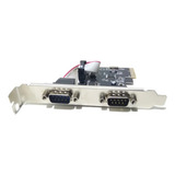 Placa Pci Express 2 Portas Serial Db9 9 Pinos Envio Imediato
