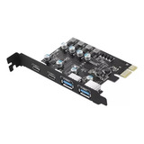 Placa Pci Express 2 Portas Usb 3 2 2 Usb Tipo C Novo Full