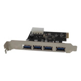 Placa Pci express Com 4 Portas Usb 3 0 5gbps