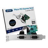 Placa Pci Express Serial 2 Portas Db9 50bps A 16mbps 100mhz