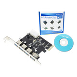 Placa Pci express Usb 3 0 5gbps Com 4 Portas Dex Dp 43