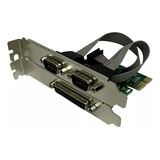 Placa Pci Express X1 Multiserial Paralela Com 2 Seriail