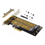 Placa Pci Express X4 X8 X16 Duplo Ssd Nvme E M 2 Sata Ngff