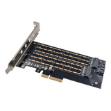 Placa Pci Express X4 X8 X16 Duplo Ssd Nvme E M 2 Sata Ngff