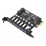 Placa Pcie 7 Portas Usb 3 2 Gen1 5gbps Expansão Usb