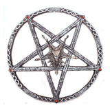 Placa Pentagrama Invertido Baphomet