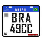 Placa Personalizada Mercosul P bike Motorizada Escrita 49 Cc