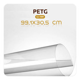 Placa Petg Cristal Transparente 0,5mm 99,1x30,5 Cm Proteção
