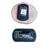 Placa Pingente Dog Tag Aço Inox Identificação Autista Autism
