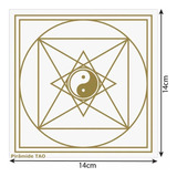 Placa Pirâmide Tao Radiestesia Radiônica 14x14 (cm)