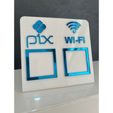 Placa Pix Display Mesa Balcão Pix E Wi fi