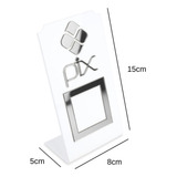 Placa Pix Qr Code Display Para Pagamentos Acrílico Branco Cor Branco E Prata