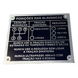 Placa Plaqueta Identificação 4m Preta Jeep Willys