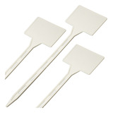 Placa Plaquinha 25cm Identificação De Plantas 30 Un Branca Cor Branco